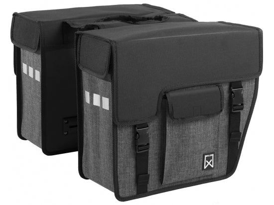 Willex Dubbele Shopper Zwart/Antraciet - Fietsenconcurrent.nl Willex Dubbele Shopper Zwart/Antraciet - Fietsenconcurrent.nl