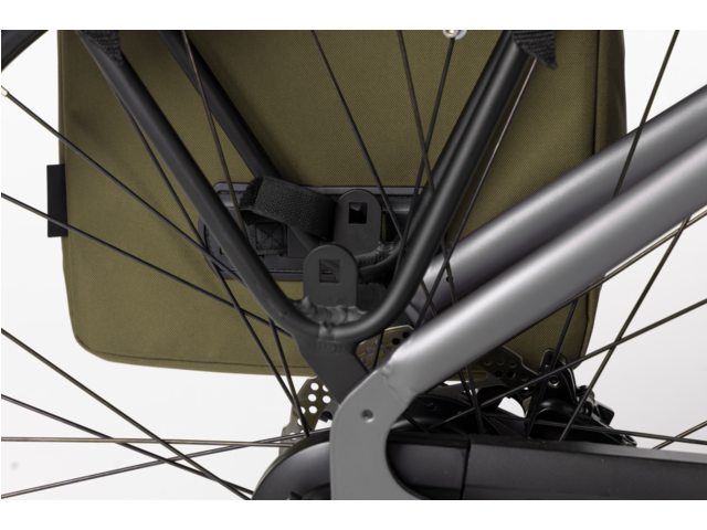 FastRider Unibag Traffic Dubbele Fietstas Legergroen - Fietsenconcurrent.nl