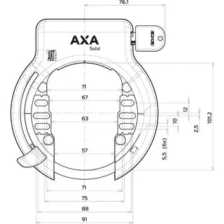 Axa ringslot Solid XL zwart