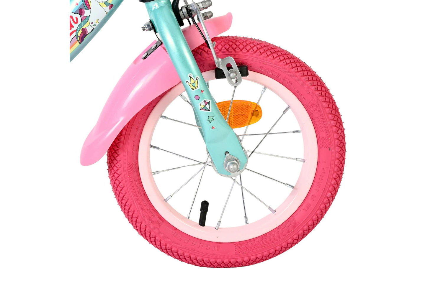 Volare Unicorn 12 inch 2026 Meisjes Twee handremmen - Fietsenconcurrent.nl