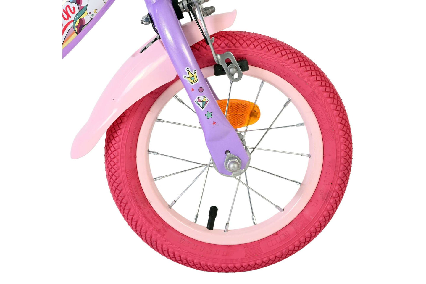 Volare Unicorn 12 inch 2026 Meisjes Twee handremmen - Fietsenconcurrent.nl