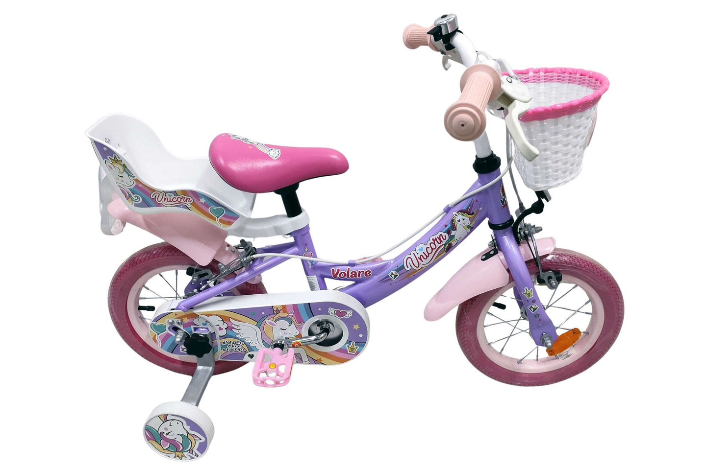 Volare Unicorn 14 inch 2026 Meisjes Twee handremmen