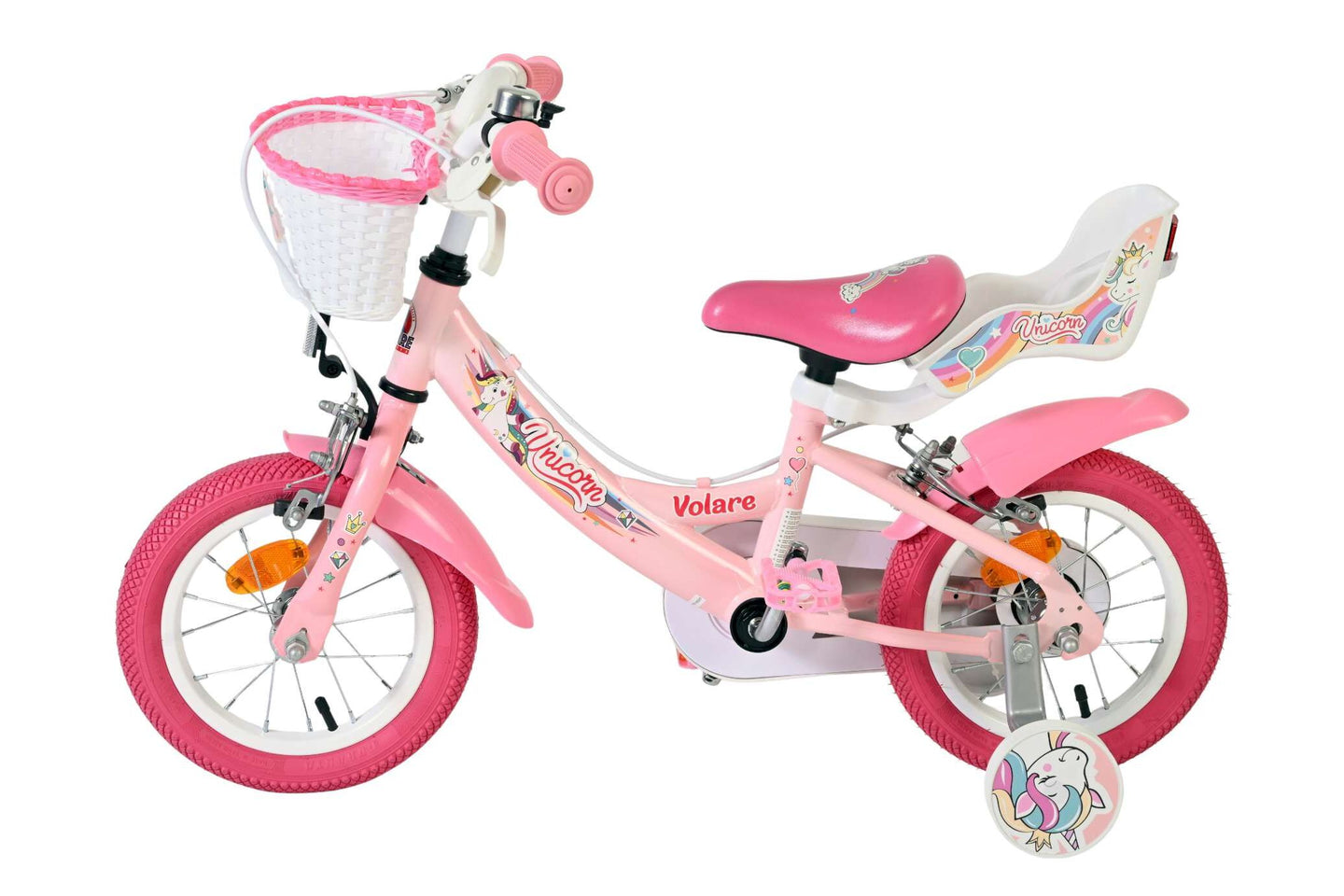 Volare Unicorn 12 inch 2026 Meisjes Twee handremmen - Fietsenconcurrent.nl