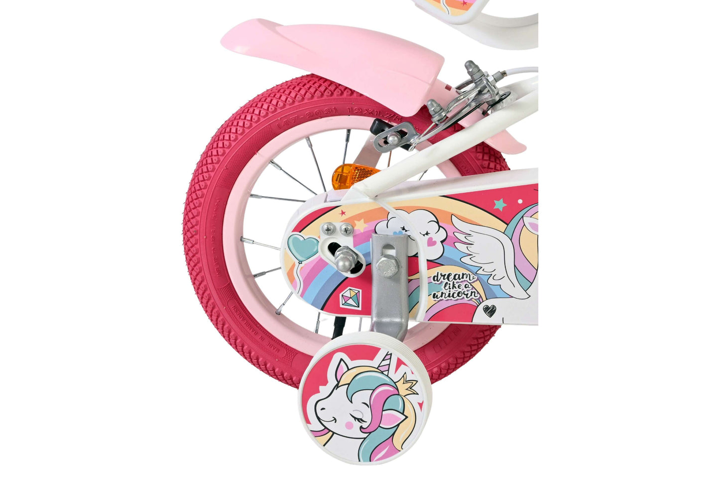 Volare Unicorn 12 inch 2026 Meisjes Twee handremmen - Fietsenconcurrent.nl