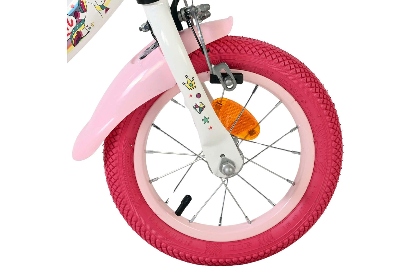 Volare Unicorn 12 inch 2026 Meisjes Twee handremmen - Fietsenconcurrent.nl