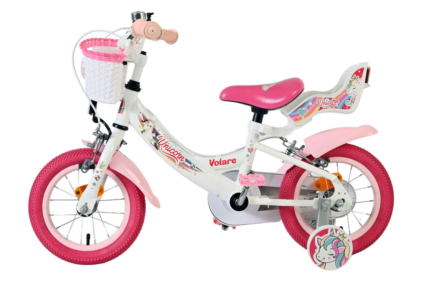Volare Unicorn 12 inch 2026 Meisjes Twee handremmen - Fietsenconcurrent.nl