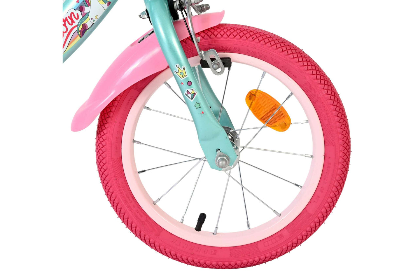 Volare Unicorn 14 inch 2026 Meisjes Twee handremmen - Fietsenconcurrent.nl