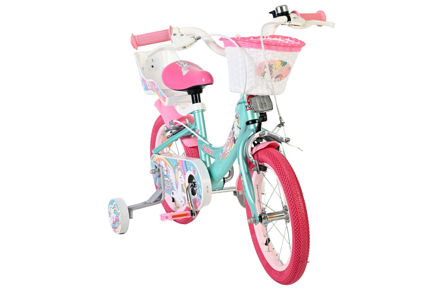 Volare Unicorn 14 inch 2026 Meisjes Twee handremmen - Fietsenconcurrent.nl