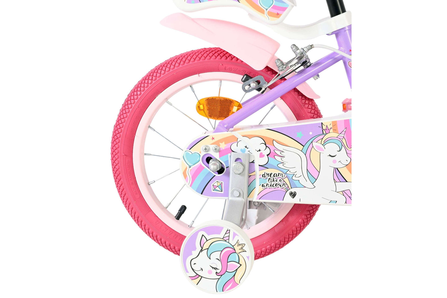 Volare Unicorn 14 inch 2026 Meisjes Twee handremmen - Fietsenconcurrent.nl
