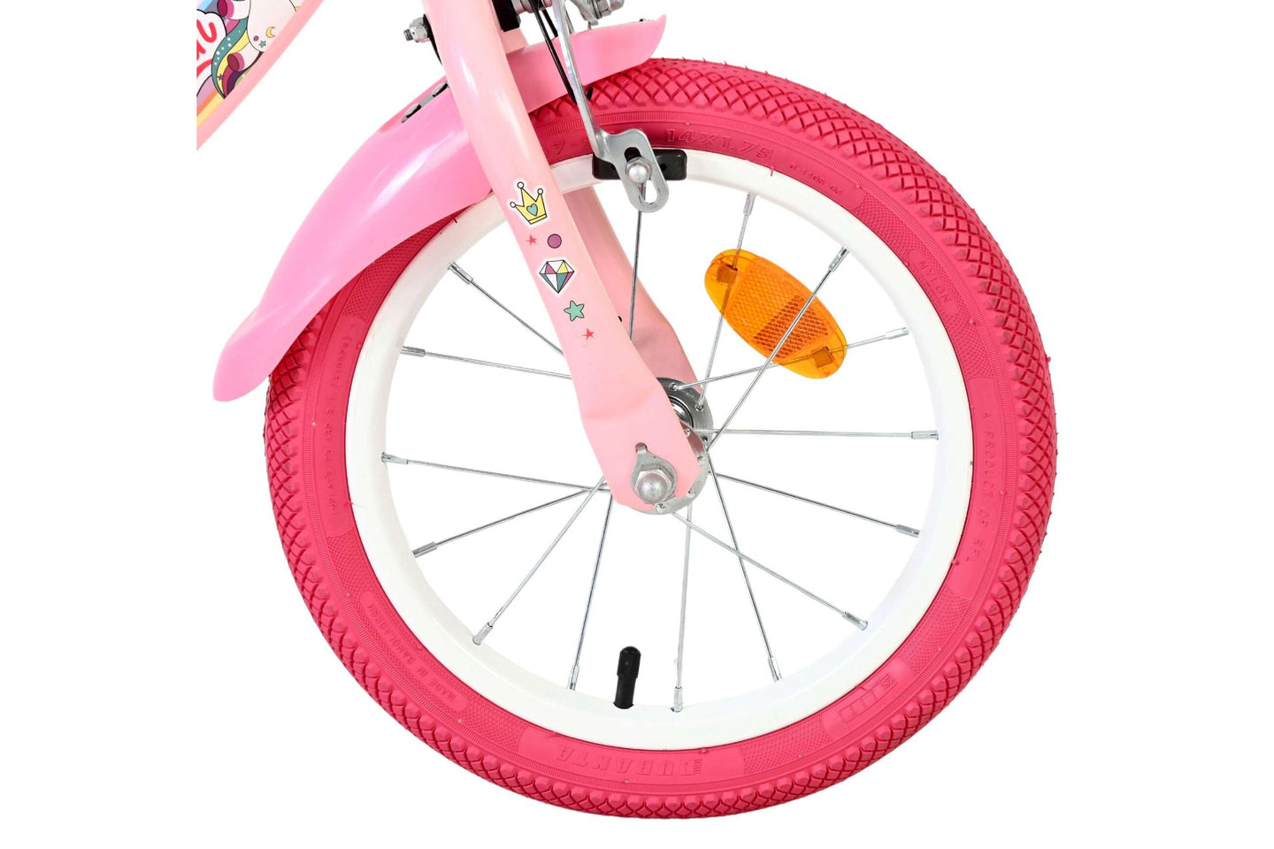 Volare Unicorn 14 inch 2026 Meisjes Twee handremmen - Fietsenconcurrent.nl