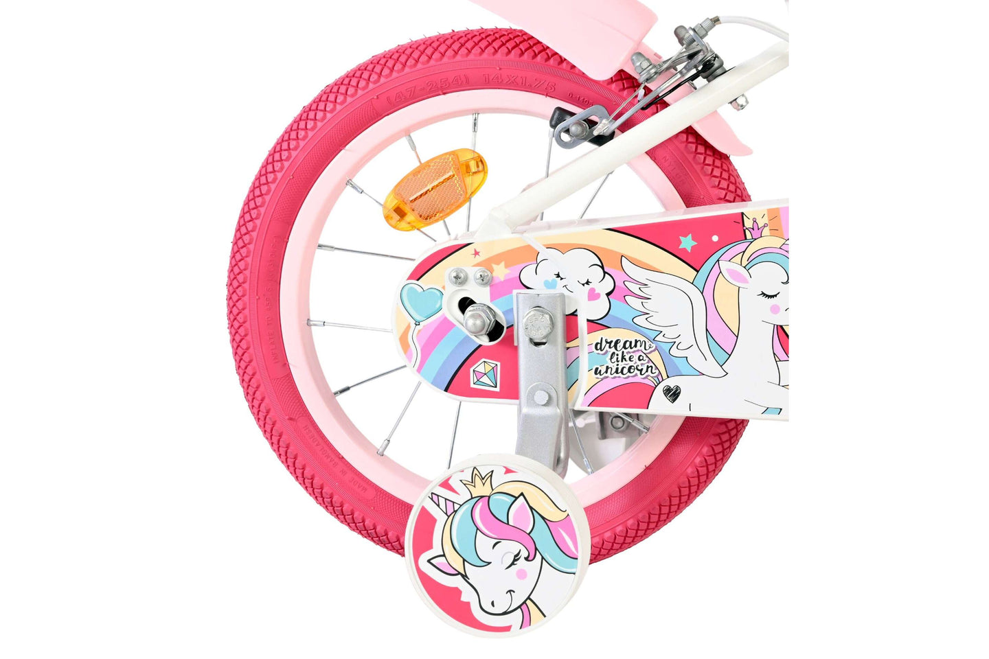 Volare Unicorn 14 inch 2026 Meisjes Twee handremmen - Fietsenconcurrent.nl