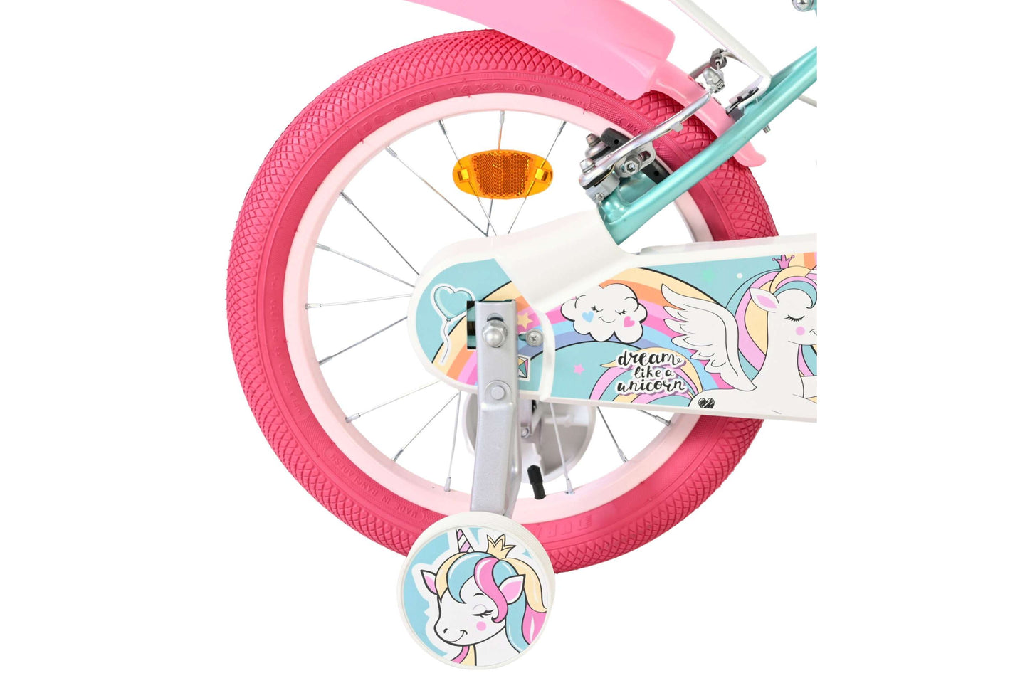 Volare Unicorn 16 inch 2026 Meisjes Twee handremmen - Fietsenconcurrent.nl