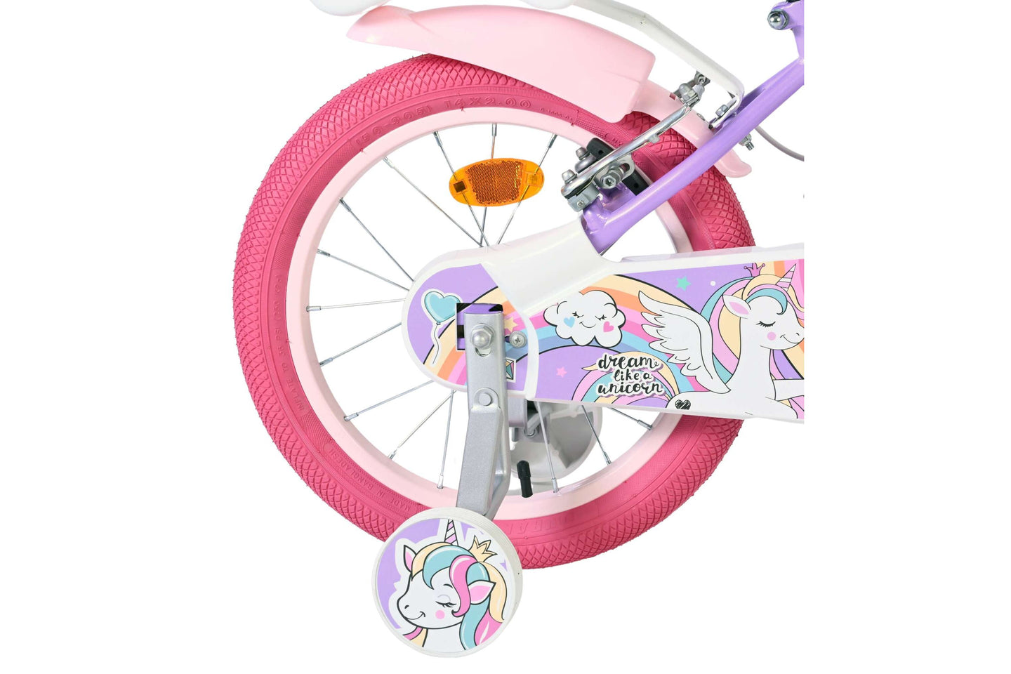 Volare Unicorn 16 inch 2026 Meisjes Twee handremmen - Fietsenconcurrent.nl