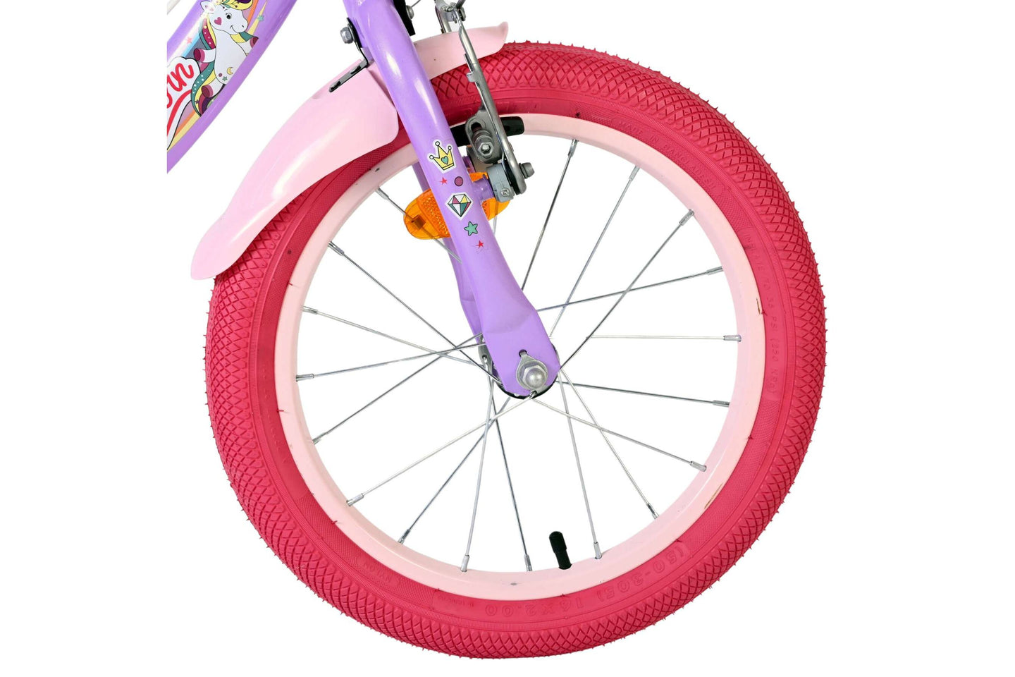 Volare Unicorn 16 inch 2026 Meisjes Twee handremmen - Fietsenconcurrent.nl