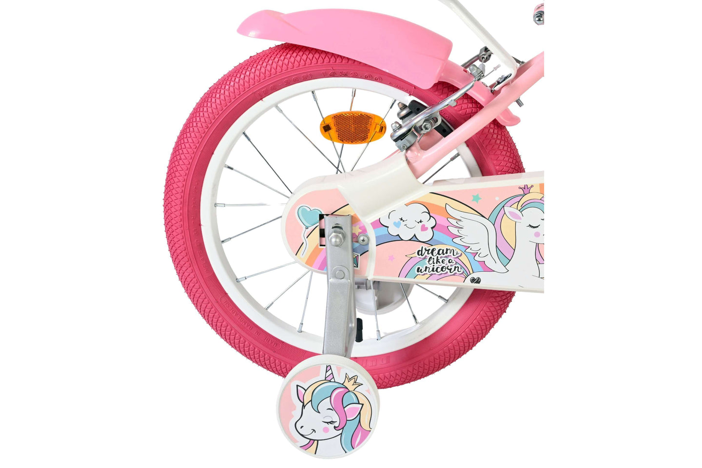 Volare Unicorn 16 inch 2026 Meisjes Twee handremmen - Fietsenconcurrent.nl