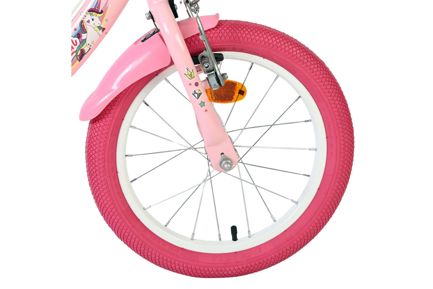 Volare Unicorn 16 inch 2026 Meisjes Twee handremmen - Fietsenconcurrent.nl