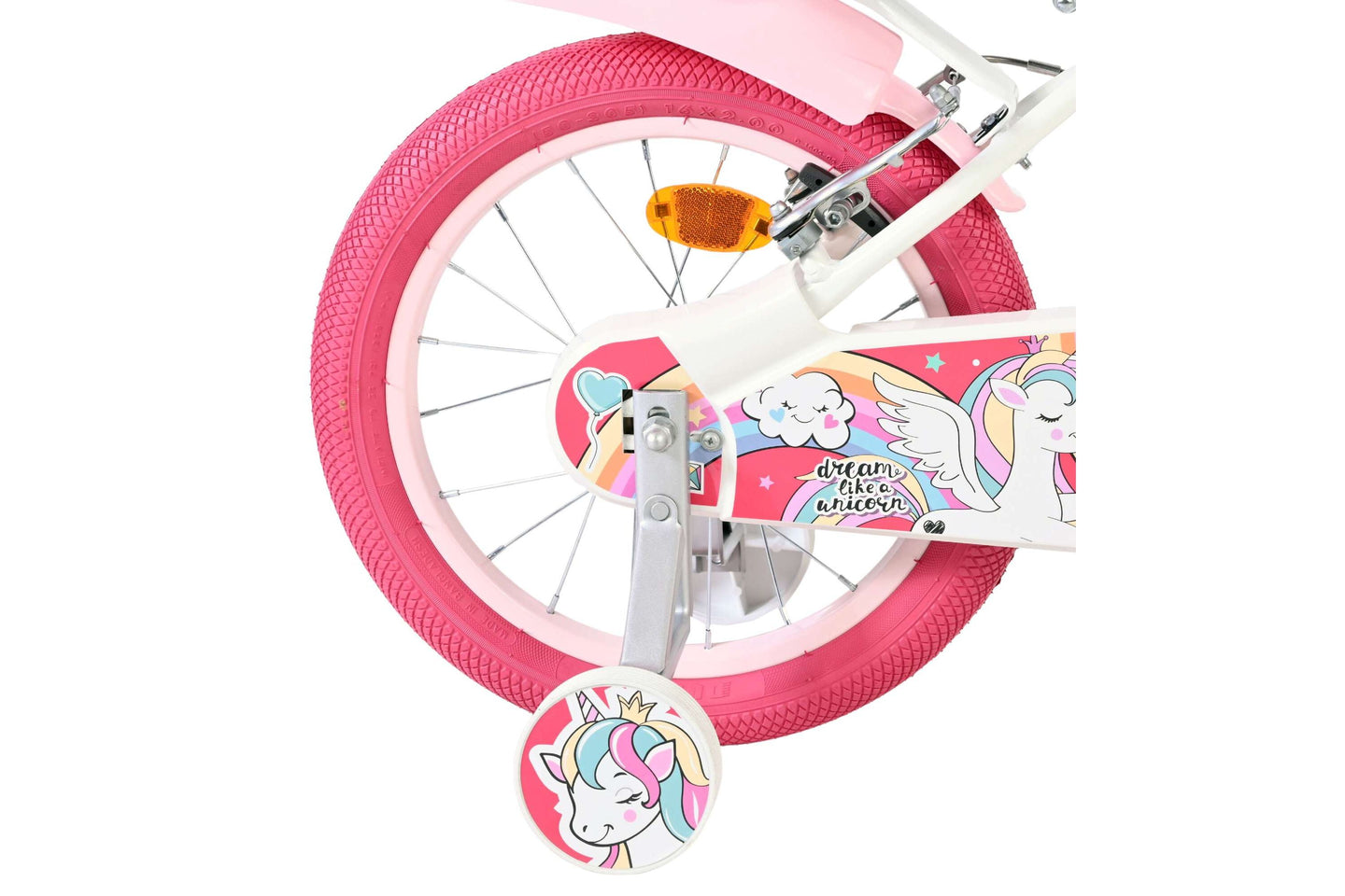 Volare Unicorn 16 inch 2026 Meisjes Twee handremmen - Fietsenconcurrent.nl
