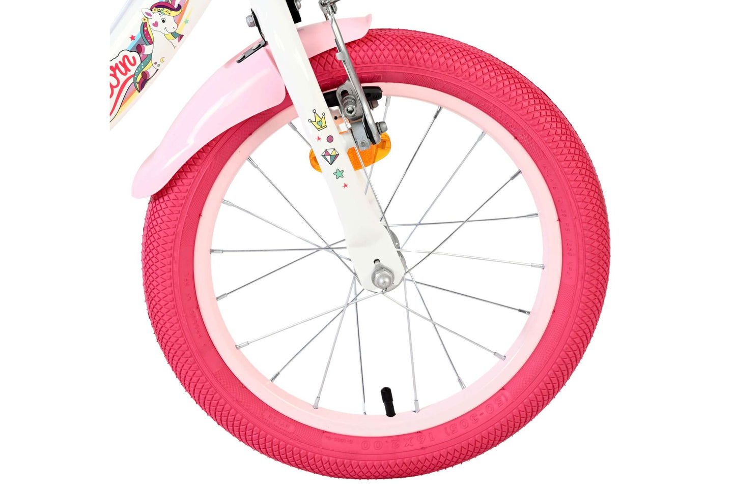 Volare Unicorn 16 inch 2026 Meisjes Twee handremmen - Fietsenconcurrent.nl